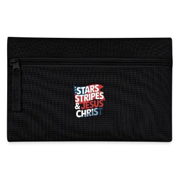 Amerikanischer Gläubiger Christ July 4th Jesus - Federtasche - Schwarz - Vorne
