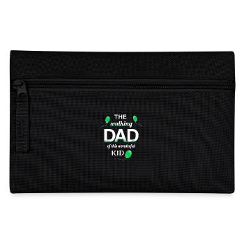 Walking Dad Kid Proud Dad Child - Pencil Case - black - Front