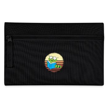 Bücherwurm Retro Sonnenuntergang Design - Federtasche - Schwarz - Vorne