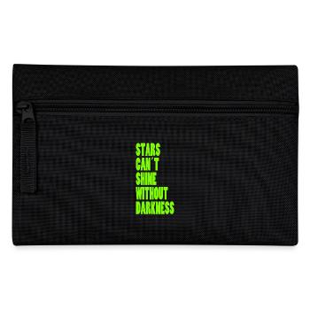 STARS CAN´T SHINE WITHOUT DARKNESS - NEONGRÜN - Federtasche - Schwarz - Vorne