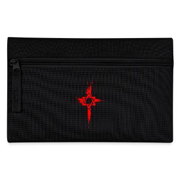 Messianische Juden Judenchristen Davidstern Kreuz - Federtasche - Schwarz - Vorne