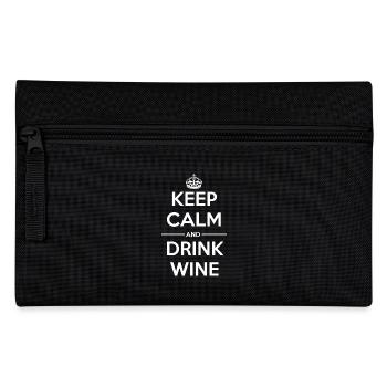 Drinks Keep calm Wine - Pencil Case - black - Front