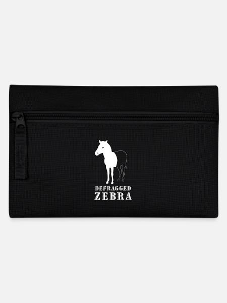 Defragged Zebra Informatiker Admin Geek Geschenk - Federtasche - Schwarz