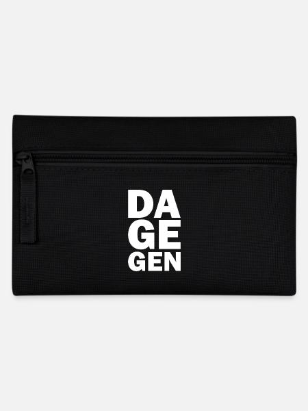 Dagegen - Federtasche - Schwarz