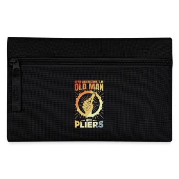 Old electronics technician - Pencil Case - black - Front