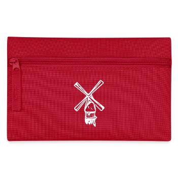 Vintage minimalist nostalgic windmill - Pencil Case - red - Front