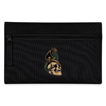 Scary Dragon & Creepy Skull Head Halloween Costume - Pencil Case - black - Front