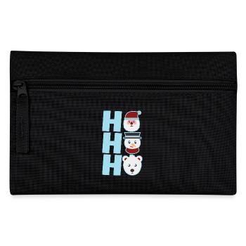HoHoHo Funny Xmas Stuff Icon Santa Snowman & Bear - Pencil Case - black - Front