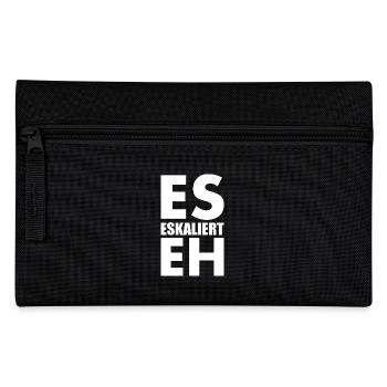 Es eskaliert eh - Federtasche - Schwarz - Vorne
