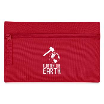 Flatten The Earth - Pencil Case - red - Front