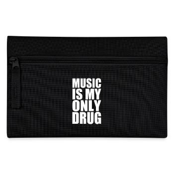 music is my only drug - Federtasche - Schwarz - Vorne
