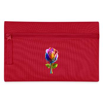 A rose with bold gradient colors 3D - Pencil Case - red - Front