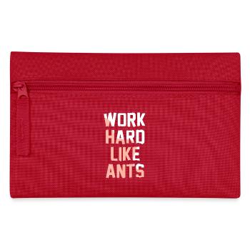 Work Hard Like Ants - Pencil Case - red - Front
