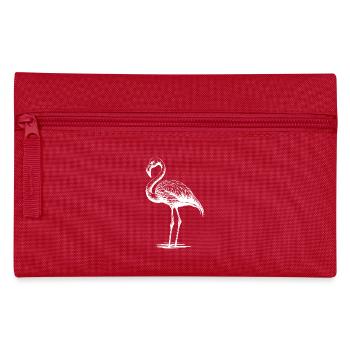 Knuffiger Flamingo - Federtasche - Rot - Vorne