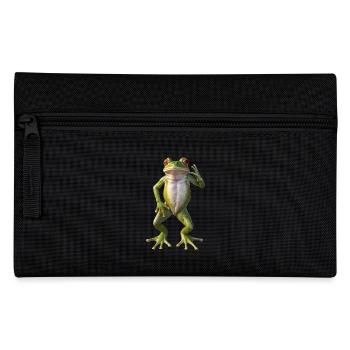 Tanzender Frosch - Federtasche - Schwarz - Vorne