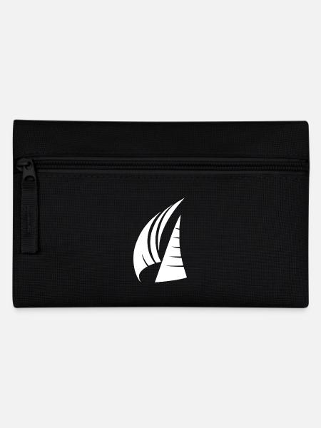 Zwei elegante Segel für coole Skipper und Kapitäne - Federtasche - Schwarz