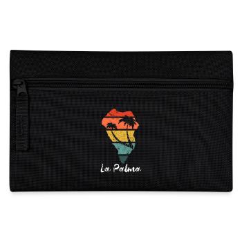 La Palma Outline Map Canary Islands Holidays vintage retro - Pencil Case - black - Front