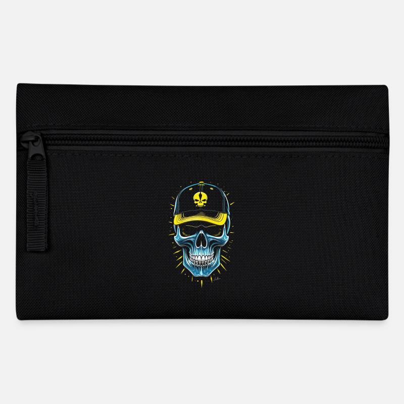 Crâne bleu hip hop casquette - Trousse - noir