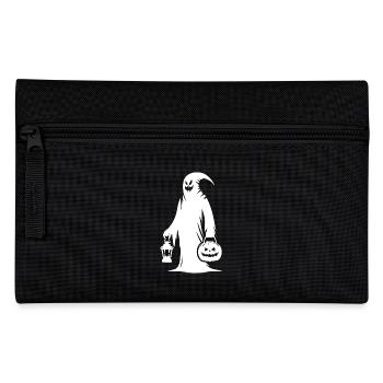 Creepy Funny Masks Ghost with Pumpkin Lantern - Pencil Case - black - Front
