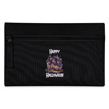 Halloween – Happy Halloween Spooky Haunted House - Pencil Case - black - Front