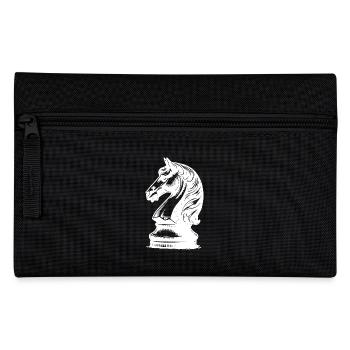Chess Set Chess Figure Horse Knight - Pencil Case - black - Front