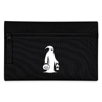 Schaurig lustiger Masken Geist mit Kürbis Laterne - Federtasche - Schwarz - Vorne