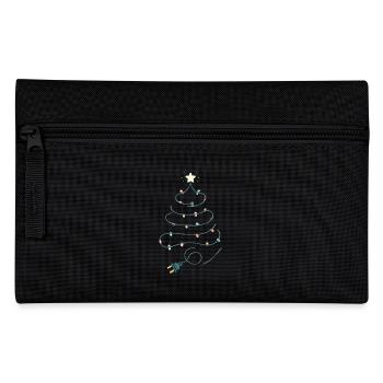 Christmas Tree String Lights Design - Pencil Case - black - Front