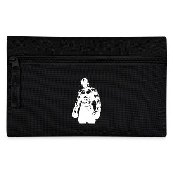 Boxer im Boxkampf-Modus vintage Schattenstil - Federtasche - Schwarz - Vorne