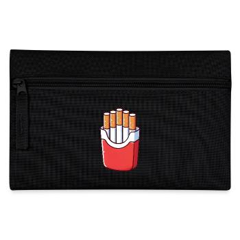 Fries of Doom Cigarette Illustration - Pencil Case - black - Front