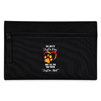 Dog Four-legged Dog Love Paw Heart Dog Trainer - Pencil Case - black - Front