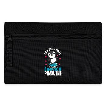 Pinguin - Ich Mag Halt Einfach Pinguine - Federtasche - Schwarz - Vorne