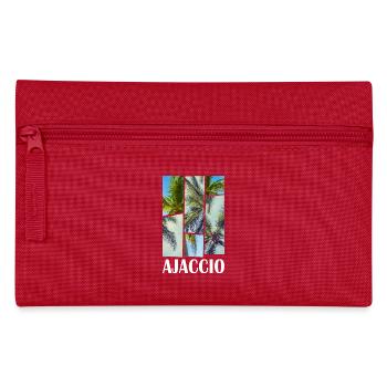 Ajaccio Corsica France Summer Palm Trees Beach - Pencil Case - red - Front