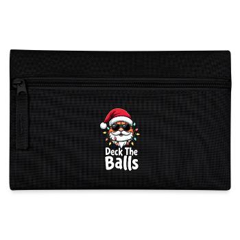 Basketball Im Weihnachtsmannkostüm Deck The Balls - Federtasche - Schwarz - Vorne