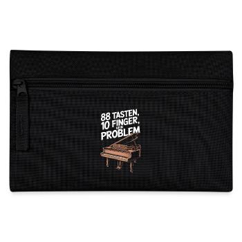Klavier Konzertflügel Piano Spieler und Pianist - Federtasche - Schwarz - Vorne