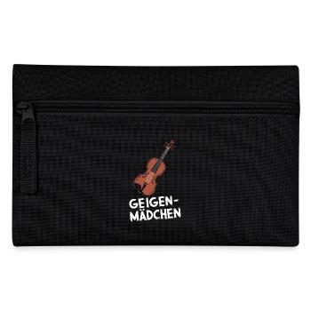 Geigen Spieler Instrument Geiger Violinist Violine - Federtasche - Schwarz - Vorne