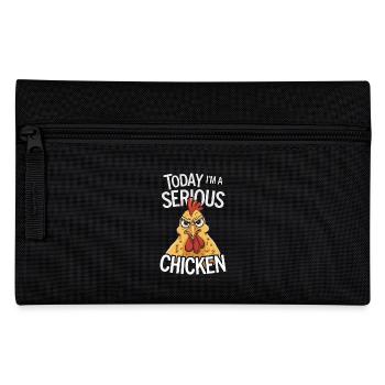 Today I'm a Serious Chicken - Federtasche - Schwarz - Vorne