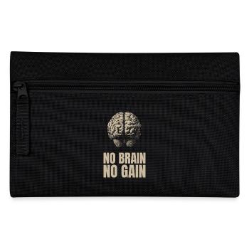 No Brain No Gain - Pencil Case - black - Front