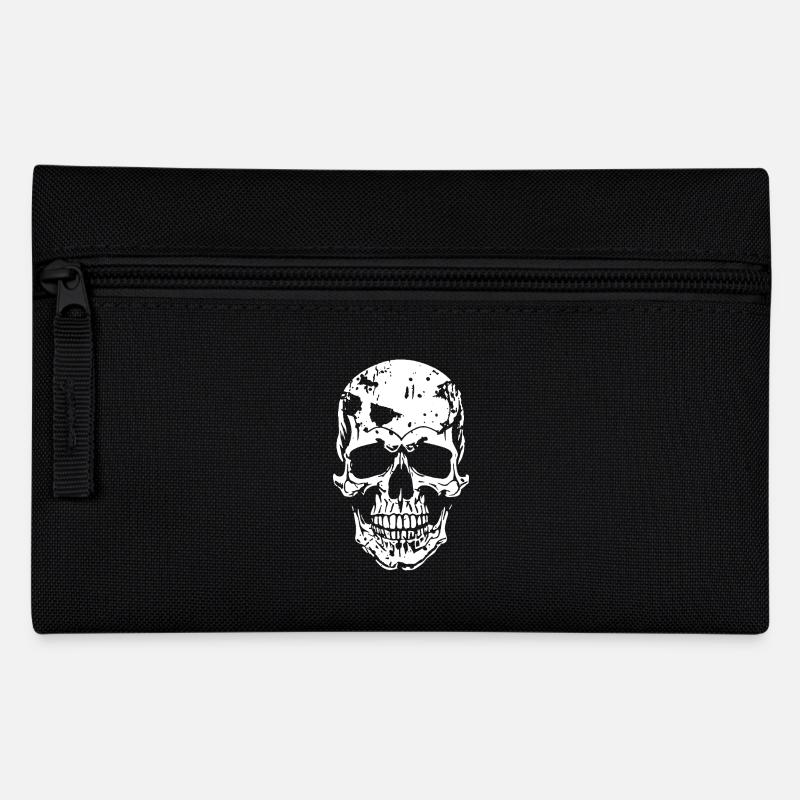 Totenkopf - Federtasche - Schwarz