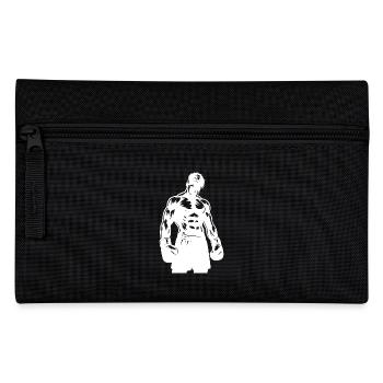 Boxer mit Handschuhen in konzentrierter Haltung - Federtasche - Schwarz - Vorne