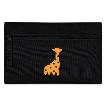 Cute Orange Giraffe - Pencil Case - black - Front