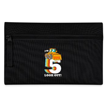 Baustelle Kindergeburtstag - Federtasche - Schwarz - Vorne