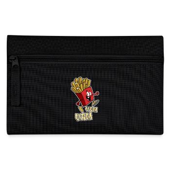 Pommes Yam, Yam - Fast Food - Geschenk - Federtasche - Schwarz - Vorne