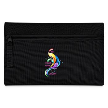 Ayez votre propre couleur, LGBTQ+, Pride, CSD, Arc-en-ciel - Trousse - noir - Devant