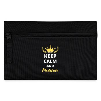 Keep Calm and Meditate - Relaxation Design - Pencil Case - black - Front