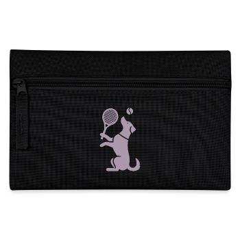 Hund Tennis Silhouette Minimalistisch - Federtasche - Schwarz - Vorne
