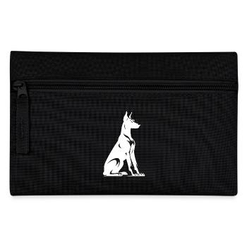 Simple Guard Chien Doberman Chiens Silhouette - Trousse - noir - Devant