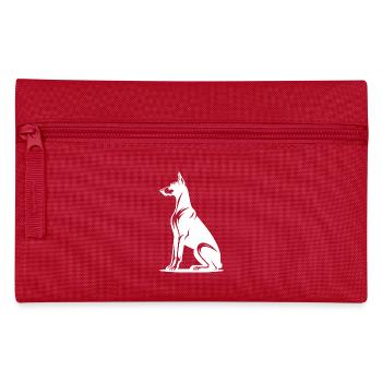 Noble Doberman Tatouage Chiens Silhouette - Trousse - rouge - Devant