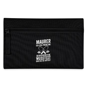 Maurermeister Maurergeselle Maurer - Federtasche - Schwarz - Vorne