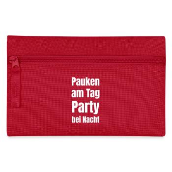 Bachotage le jour, fête la nuit. - Trousse - rouge - Devant