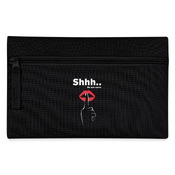 Shhh no one cares für einen der Ruhe braucht - Federtasche - Schwarz - Vorne